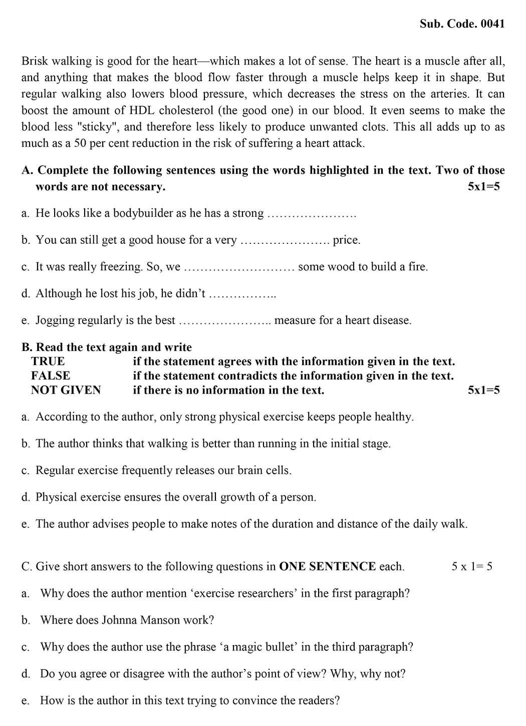 Class 12 English Model Question 2082 - Page 2